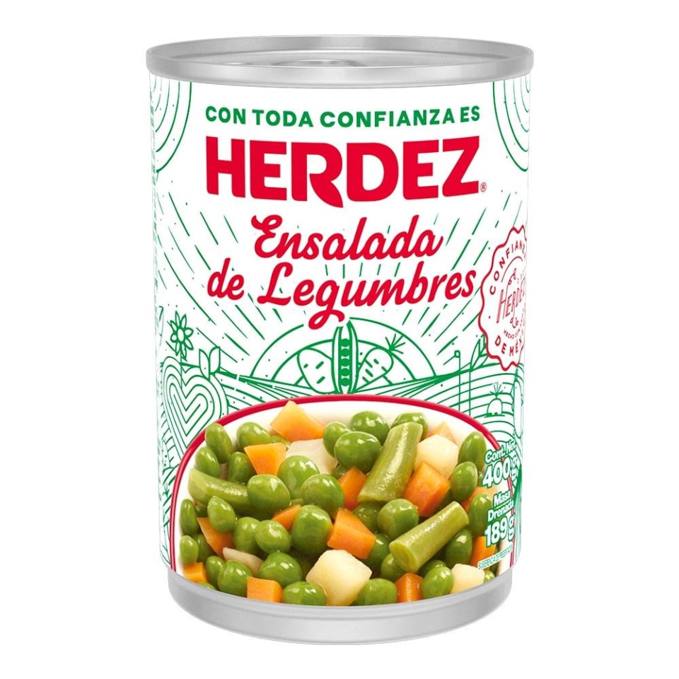 Ensalada de legumbres y vegetales herdez 400g