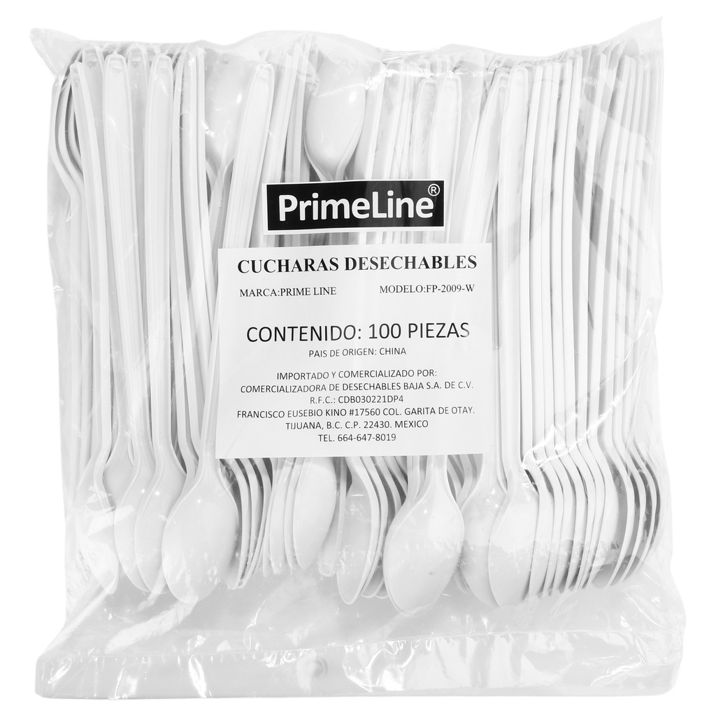 Primeline tea spoon, medium,white,pp. (10/1000 bags)