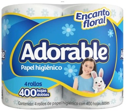 Bulto Papel higiénico Adorable 400h 20/4pz